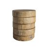 Natural Wood Finish Faux Wood Grain Side Table for Indoor and Outdoor