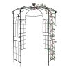 Metal Garden Arch Iron Garden Arbors Gazebo Dia81.3'' x 114.2'' High Birdcage Shape Pergola Pavilion for Wedding Ceremony
Outdoor Black