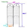 2 Pack Metal Garden Trellis for Climbing Plants Outdoor 86.7'' x 19.7'' Rustproof Plant Support Rose Trellis Netting Trellis Black