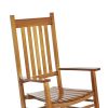 Outsunny Outdoor Rocking Chair, Patio Wooden Rocking Chair with Smooth Armrests, High Back for Garden, Balcony, Porch, Supports Up to 352 lbs.