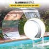 VEVOR Pool Waterfall Fountain Stainless Steel Fountain 15.4" x 7.9" x 1.5" Silver Pool Fountains for Ground Pools Garden Outdoor Waterfalls Sheer Desc