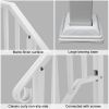 Handrails for Outdoor Steps, Iron Handrail Fits 1 Step, Transitional Handrail with Installation Kit, White