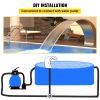 11.8" x 23.6" x 17.7" Stainless Steel Decorative Waterfall Pool Fountain For Garden Pond Indoors And Outdoors