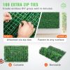 VEVOR Artificial Boxwood Panel UV 24pcs Boxwood Hedge Wall Panels Artificial Grass Backdrop Wall 24" X 16" 4 cm Green Grass Wall