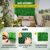 VEVOR Artificial Boxwood Panel UV 24pcs Boxwood Hedge Wall Panels Artificial Grass Backdrop Wall 10" X 10" 4 cm Green Grass Wall