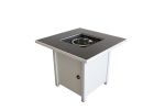 30 Inch White Steel Propane/natural Gas Firepit Table