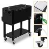 80Qt Black Box Black Square Foot Tube With Drain Pipe Freezer Incubator Detachable Feet