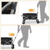 29"*13"*18" 100kg 600d Oxford Cloth Steel Frame Flat Folding Style Black Cloth Silver Frame Garden Folding Cart