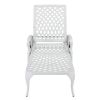 193*64.5*93cm Backrest Adjustable Courtyard Cast Aluminum Lying Bed White