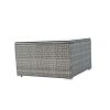 6 Pieces PE Rattan sectional Outdoor Furniture Cushioned Sofa set Grey Wicker, Dark Grey Cushion