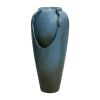 30.7' High Concrete Jar Water Fountain Outdoor Garden Fountain with Electric Pump and LED Light for Indoor Outdoor Home Decor