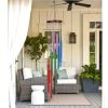 1pc Outdoor Wind Chimes With 12 Colored Aluminum Tubes And Hooks, Decorated With Commemorative Wind Chimes For Families, Courtyards, Gardens