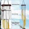 1pc, 21.6 Inches Golden Vintage Wind Chime (12 Aluminum Tubes With Hooks), Creative Gift, Birthday Gift, Mother's Day Gift, Indoor Decor