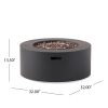 32" Patio 40,000 BTU Round Iron Propane Fire Pit, Dark Grey (Tank Cover not Included)