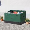 130 Gallon Waterproof Deck Box, Portable Outdoor PVC Storage Box for All Weather, Perfect for Camping Boat Garden Poolside Yard, Green