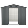 Outdoor Storage Shed, 8' X 6' Galvanized Steel Garden Shed with 4 Vents & Double Sliding Door, Utility Tool Shed Storage House for Backyard, Patio