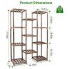 Multi-tier Wooden Plant Stand 11 Potted Flower Display Shelf Rack Vase Holder for Patio Balcony Garden(No shipments on weekends)