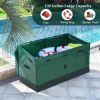 130 Gallon Waterproof Deck Box, Portable Outdoor PVC Storage Box for All Weather, Perfect for Camping Boat Garden Poolside Yard, Green