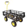 Wagon Cart Garden cart trucks make it easier to transport firewood Yellow+Black