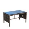 Outdoor patio Furniture 1 Coffee Table with clear tempered glass