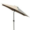 8.8 feet Outdoor Aluminum Patio Umbrella, Patio Umbrella, Market Umbrella with 33 pounds Round Resin Umbrella Base, Push Button Tilt and Crank lift