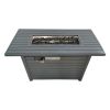 25 H x 42 W Outdoor Fire Pit Table with Lid (Gray)