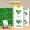 VEVOR Artificial Boxwood Panel UV 24pcs Boxwood Hedge Wall Panels Artificial Grass Backdrop Wall 10" X 10" 4 cm Green Grass Wall