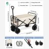 Wagon,Heavy Duty Garden Cart with All Terrain Wheels,Collapsible Folding Wagon Cart