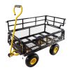 Wagon Cart Garden cart trucks make it easier to transport firewood Yellow+Black