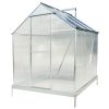 6.3'*6.2'*7' Polycarbonate Greenhouse, Heavy Duty Outdoor Aluminum Walk-in Green House Kit with Rain Gutter, Vent and Door for Backyard Garden