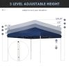 Outsunny 13' x 13' Pop Up Canopy Tent, Instant Sun Shelter, Tents for Parties, Height Adjustable, with Wheeled Carry Bag for Outdoor, Garden, Patio