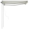 Automatic Retractable Awning with Posts 9.8'x8.2' Cream