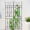 4 Pack Metal Garden Trellis 71" x 17.7" Rustproof Trellis for Climbing Plants Outdoor Flower Support Black