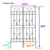 2 Pack Metal Garden Trellis 71" x 17.7" Rustproof Trellis for Climbing Plants Outdoor Flower Support Black