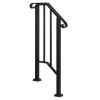 Artisasset Matte Black Outdoor 1st Tier Iron Handrail