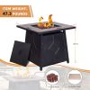 40,000 BTU Steel Propane Gas Fire Pit Table With Steel lid, Weather Cover