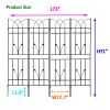 4 Pack Metal Garden Trellis 71" x 17.7" Rustproof Trellis for Climbing Plants Outdoor Flower Support Black