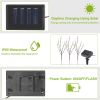 3 PCS 60 LED Solar Garden Lights Tree Branch Leaf Shape Lamp IP65 Waterproof