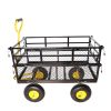 Wagon Cart Garden cart trucks make it easier to transport firewood Yellow+Black