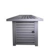 25 H x 42 W Outdoor Fire Pit Table with Lid (Gray)