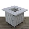 25'' H x 30'' W Steel Outdoor Fire Pit Table with Li