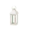 Medium White Gable Lantern - Decorative Indoor/Outdoor Lighting Fixture