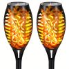 4/8/12pcs/pack Solar Outdoor Lights, 12LED Solar Torch Lights With Flickering Flame For Garden Decor