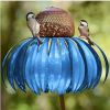 Pink Coneflower Bird Feeder Outdoor Decoration Garden Flower Picaflor Wild Bird Feeder Feeding Outside Rust Resistant Art Metal