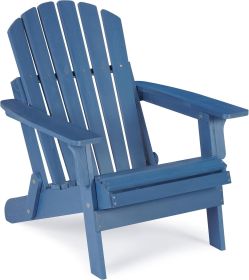 Oversize Wooden Outdoor Folding Adirondack Chair with Pre-Assembled BackRest & SeatBoard, Wood Patio Chair for Garden Backyard Porch Pool Deck Firepit (Color: as Pic)