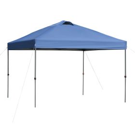 Outsunny 10' x 10' Pop Up Canopy Tent, Instant Sun Shelter with 3-Level Adjustable Height, Top Vents and Wheeled Carry Bag for Outdoor, Garden, Patio (Color: as Pic)