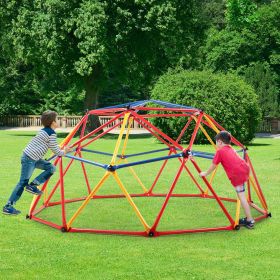 Children Dome Climber Playground Kids Swing Set Climbing Frame Backyard Gym Develop Confidence for Fun Indoor Outdoor XH (Color: as picture)