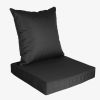 Outdoor Seat Cushion Set Waterproof Patio Furniture Cushion and Back Pillow Fade Resistant Deep Seat Set Chair Pad with Removable Cover for Chair Sofa