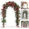 White Metal Garden Arbor Ideal for Climbing Plants, Outdoor Weddings, Garden Decoration, Bridal Party. Garden Arch Trellis for Patio/Backyard/Lawn