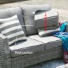 Direct Wicker Fire Pit Table With Chair Rattan Wicker Sofa Set out Door Furniture Garden Set